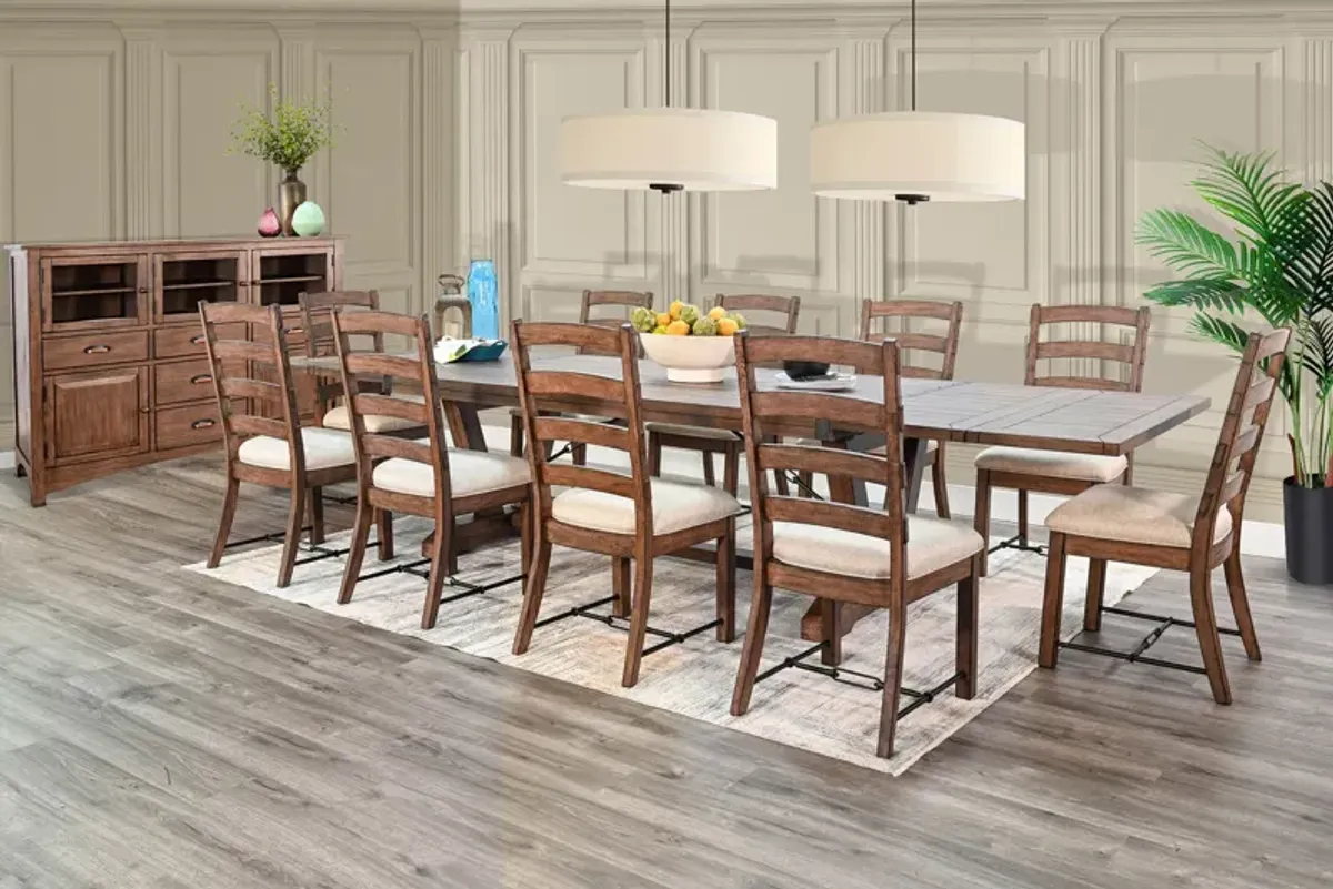 Yellowstone Dining Table With 4 Ladderback Chairs