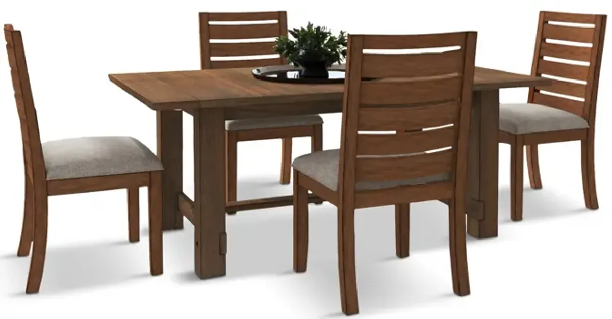 Emerson Salvage Trestle Table With 4 Chairs