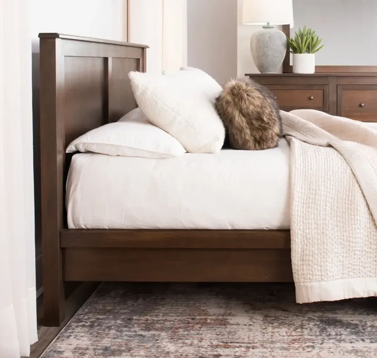 Taylor J Platform Queen Bed - Brown