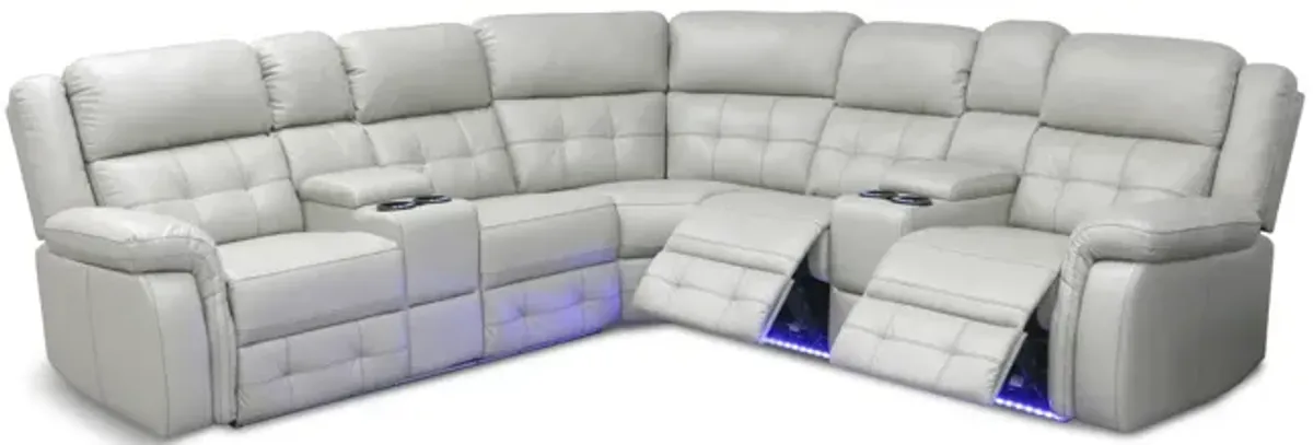 Zenith Power Reclining Sectional - Grey