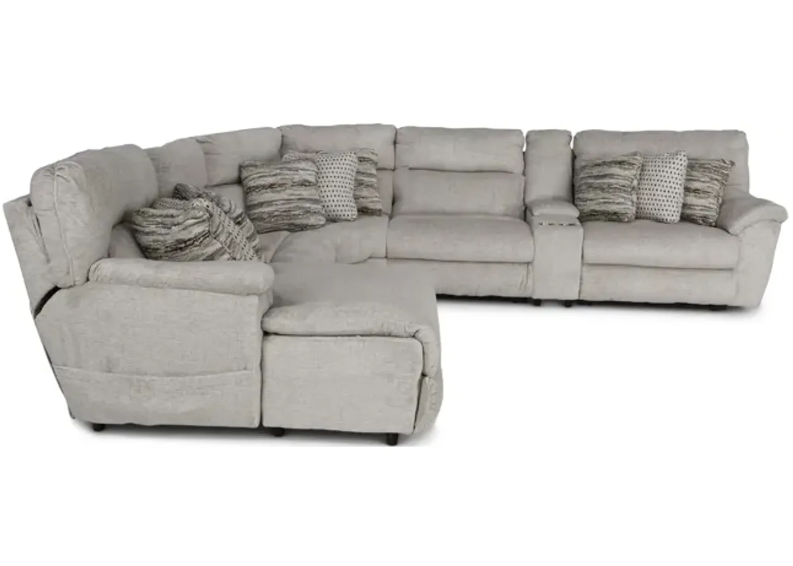 Retreat 6 Piece Power Reclining Modular Sectional With Massage