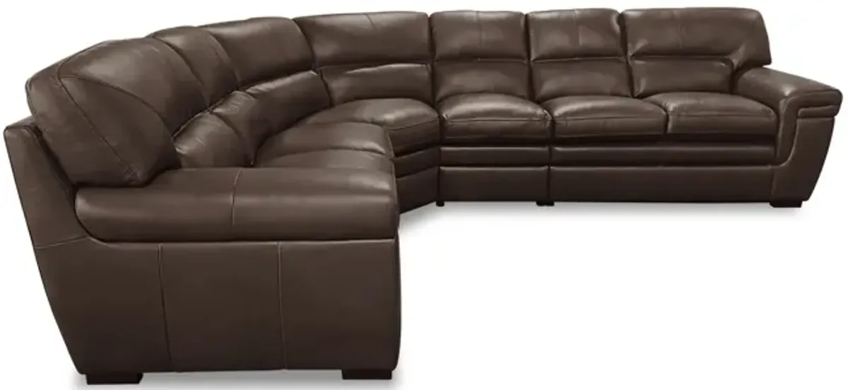 Ezra 4 Piece Leather Sectional