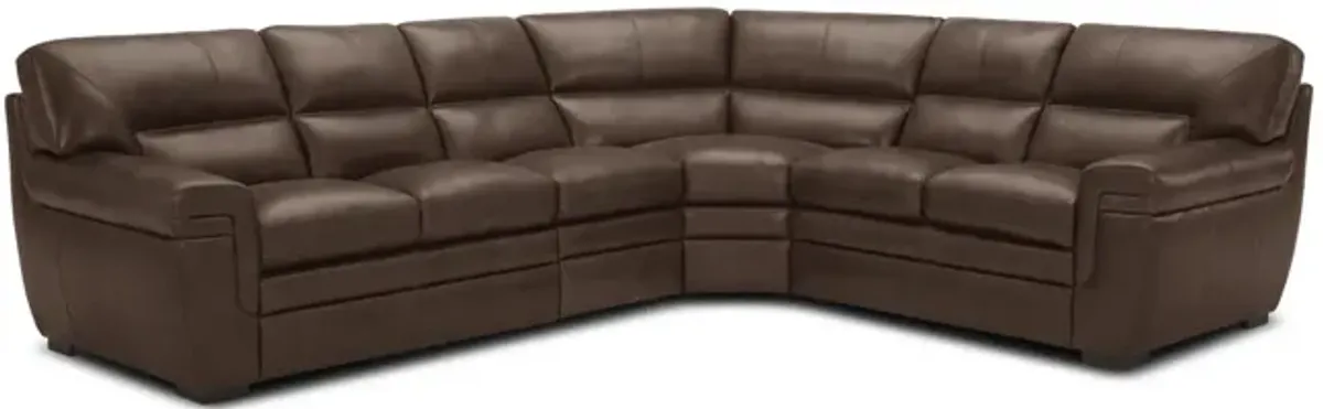 Ezra 4 Piece Leather Sectional