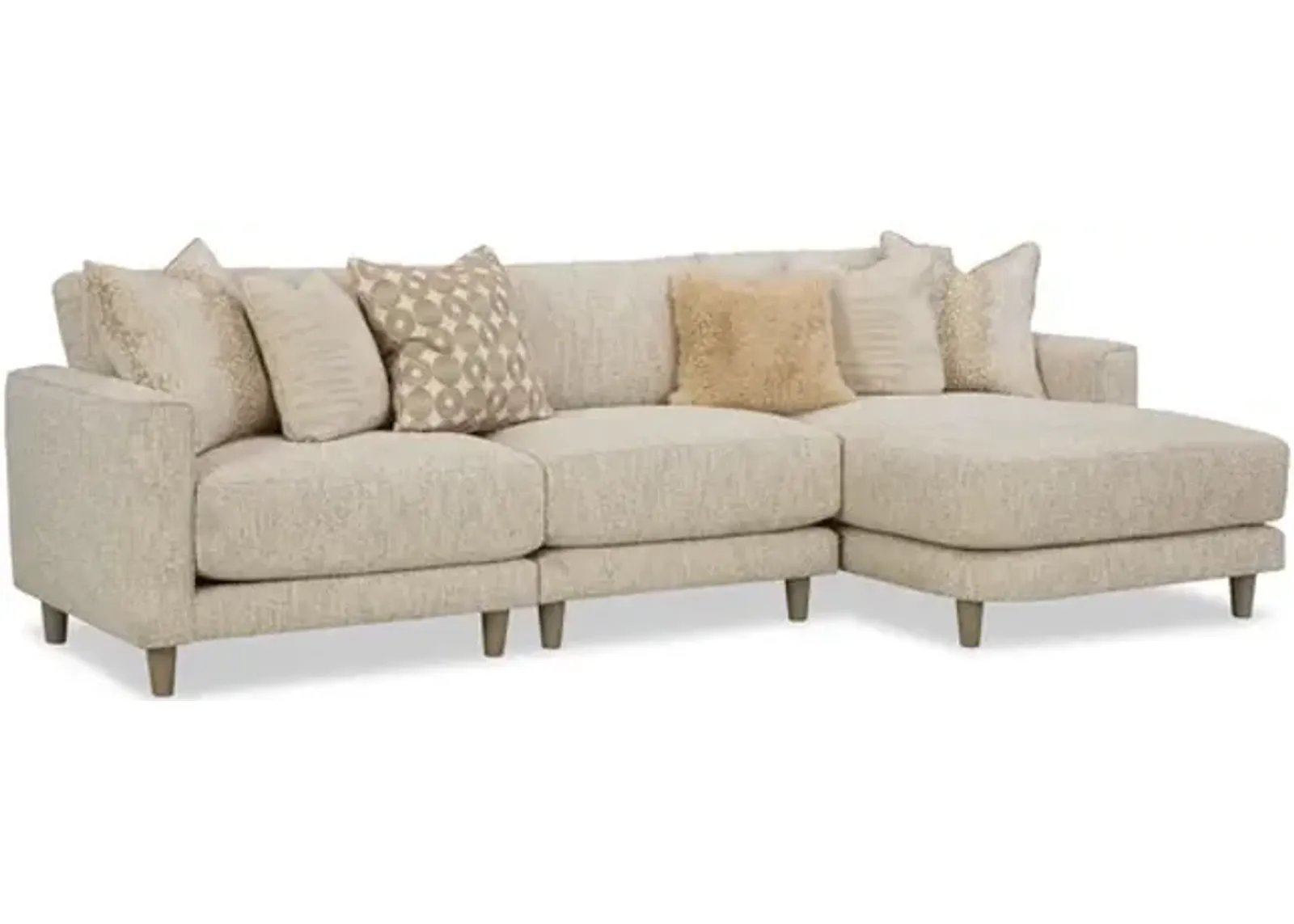 Gilberts 3 Piece Modular Sectional -Right Facing Chaise