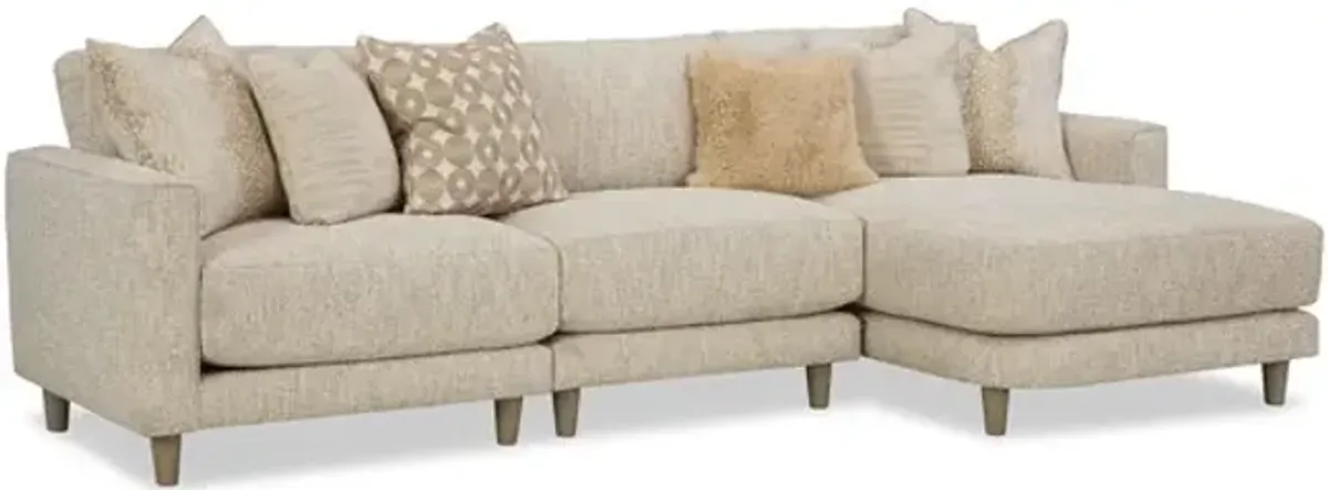 Gilberts 3 Piece Modular Sectional -Right Facing Chaise