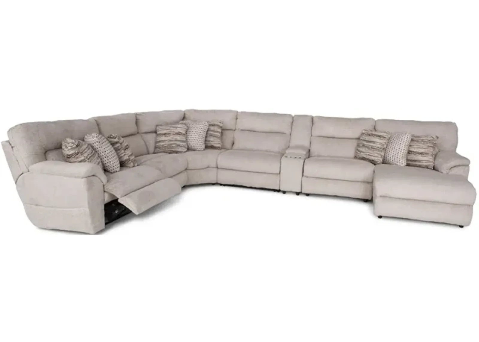 Retreat 7 Piece Power Reclining Modular Sectional with Massage