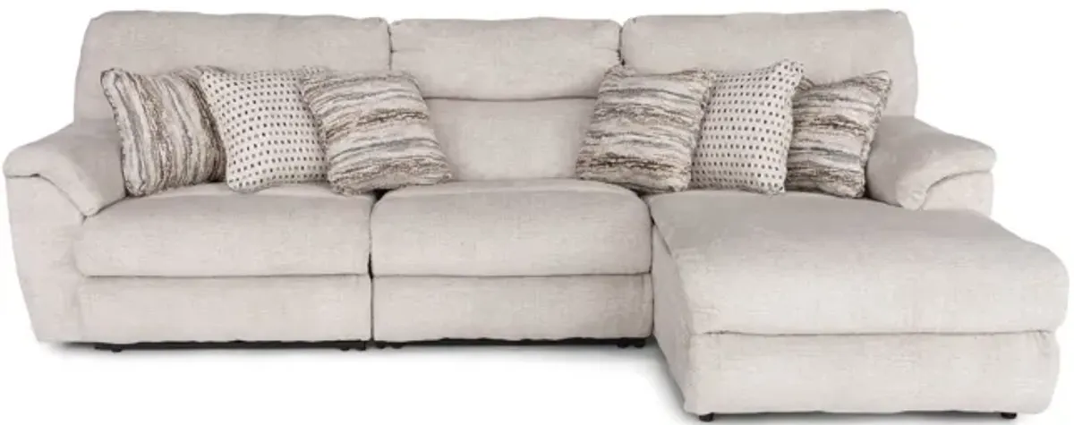 Retreat 3 Piece Power Reclining Modular Sectional with Massage - Right Arm Facing Chaise