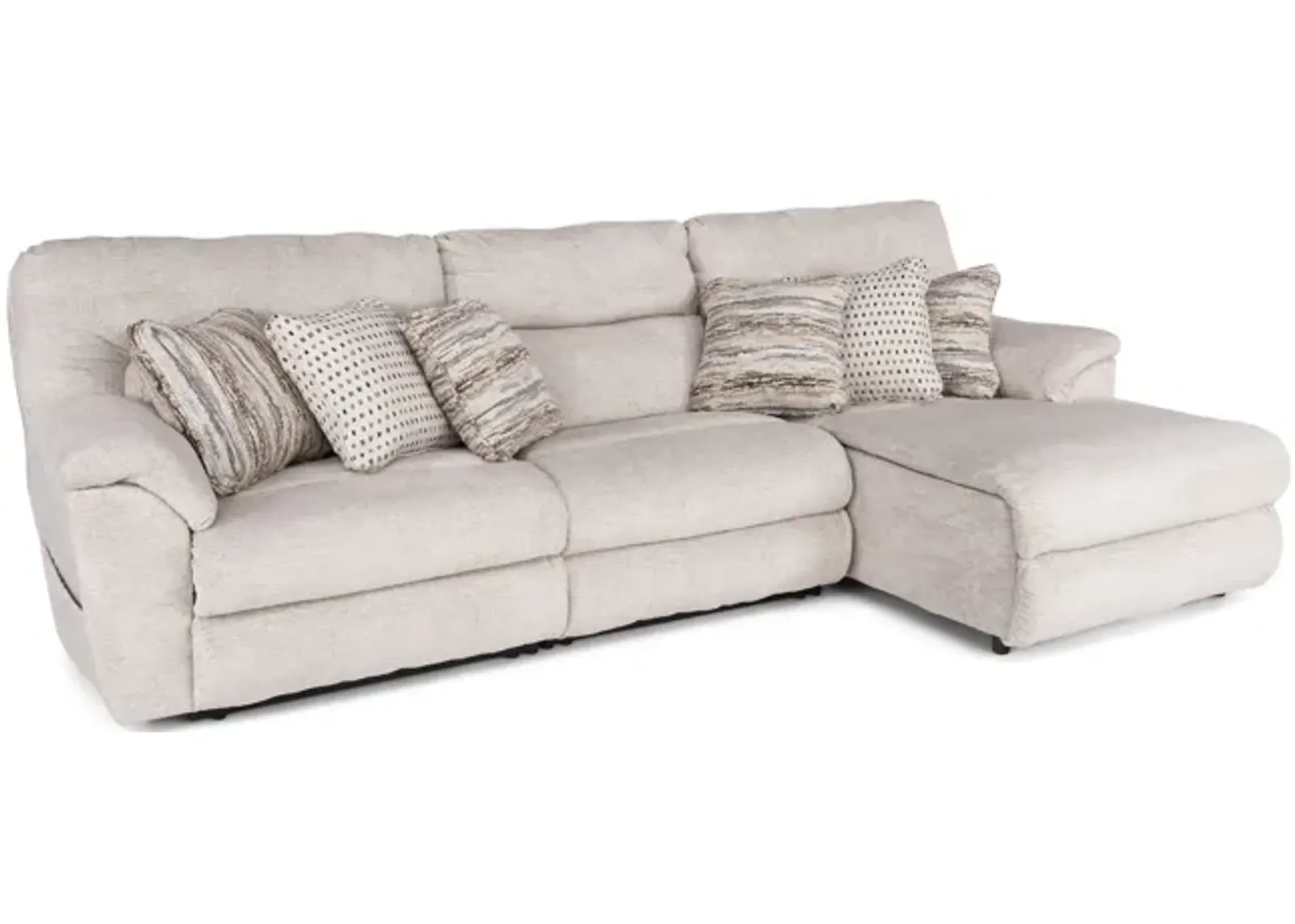 Retreat 3 Piece Power Reclining Modular Sectional with Massage - Right Arm Facing Chaise