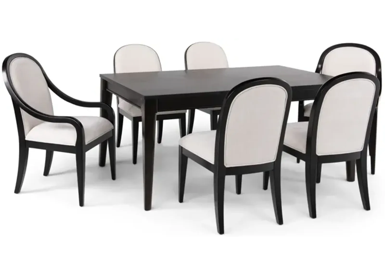 Layla Dining Table With 4 Side Chairs And 2 Arm Chairs