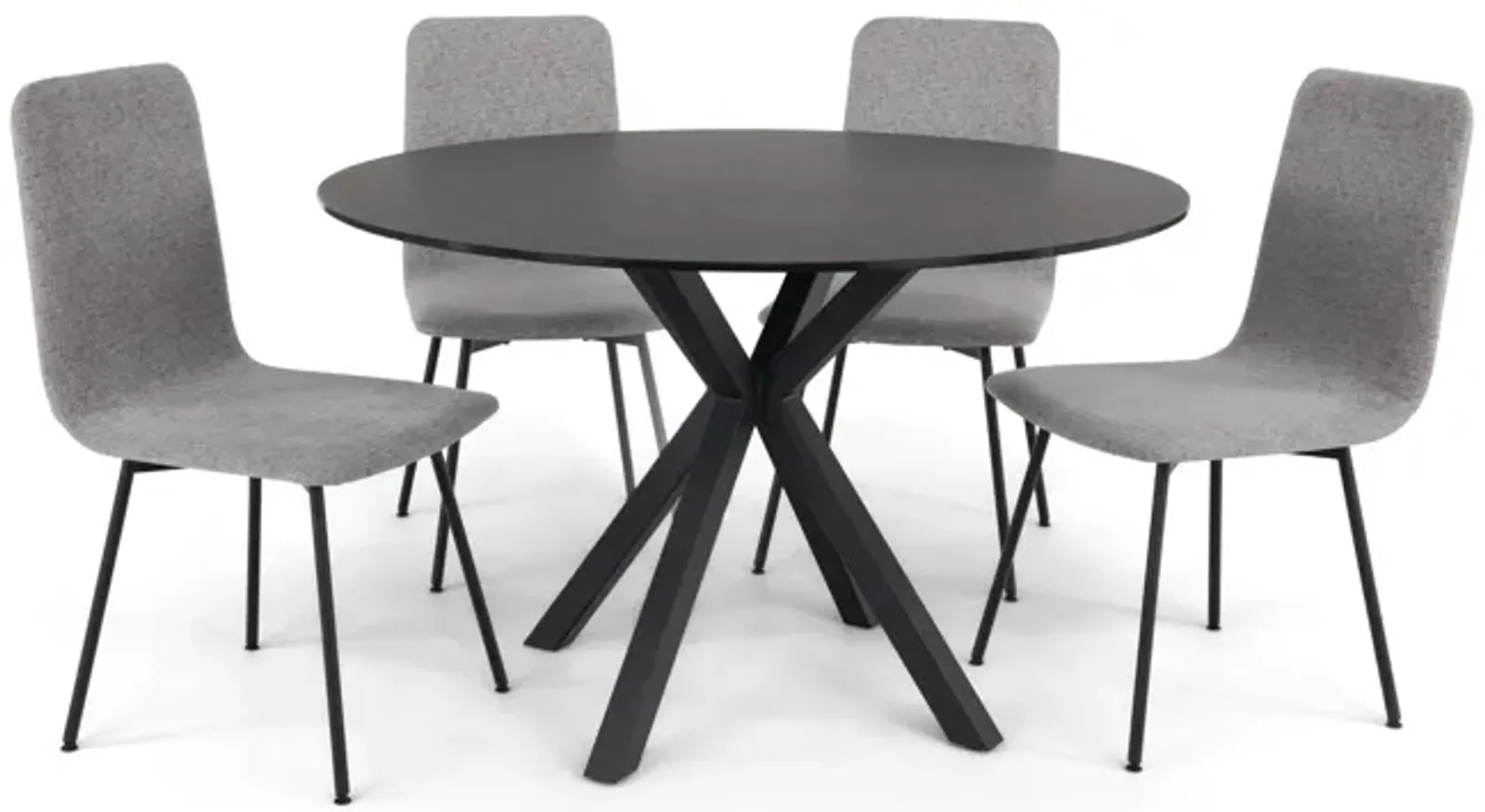 Asterisk Dining Table With 4 Bray Chairs