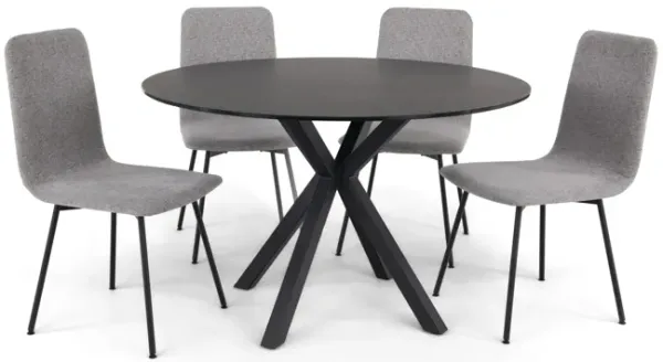 Asterisk Dining Table With 4 Bray Chairs