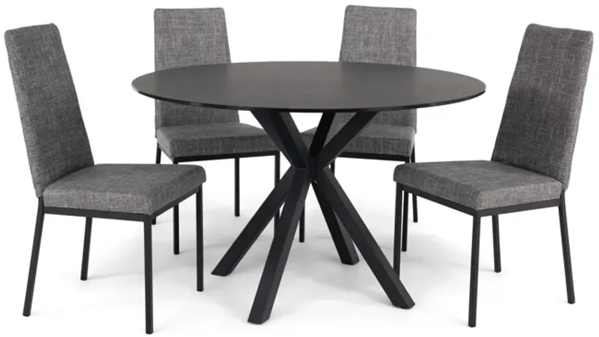 Asterisk Dining Table With 4 Linea Chairs