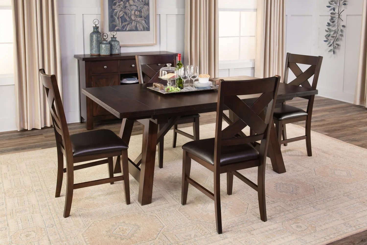 Sheridan II Dining Table With 4 Dining Chairs