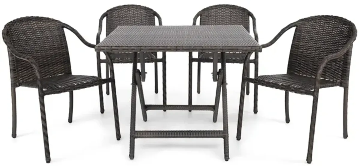 Cascade Vista 5 Piece Patio Dining Set - Square