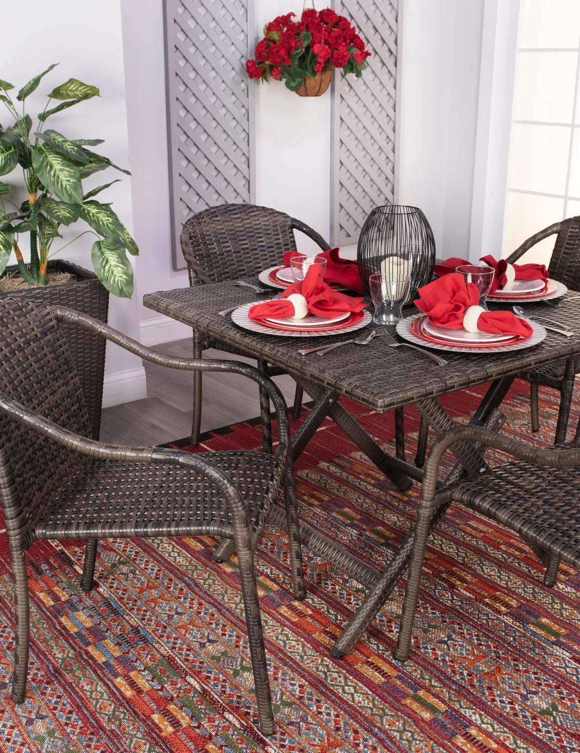 Cascade Vista 5 Piece Patio Dining Set - Square