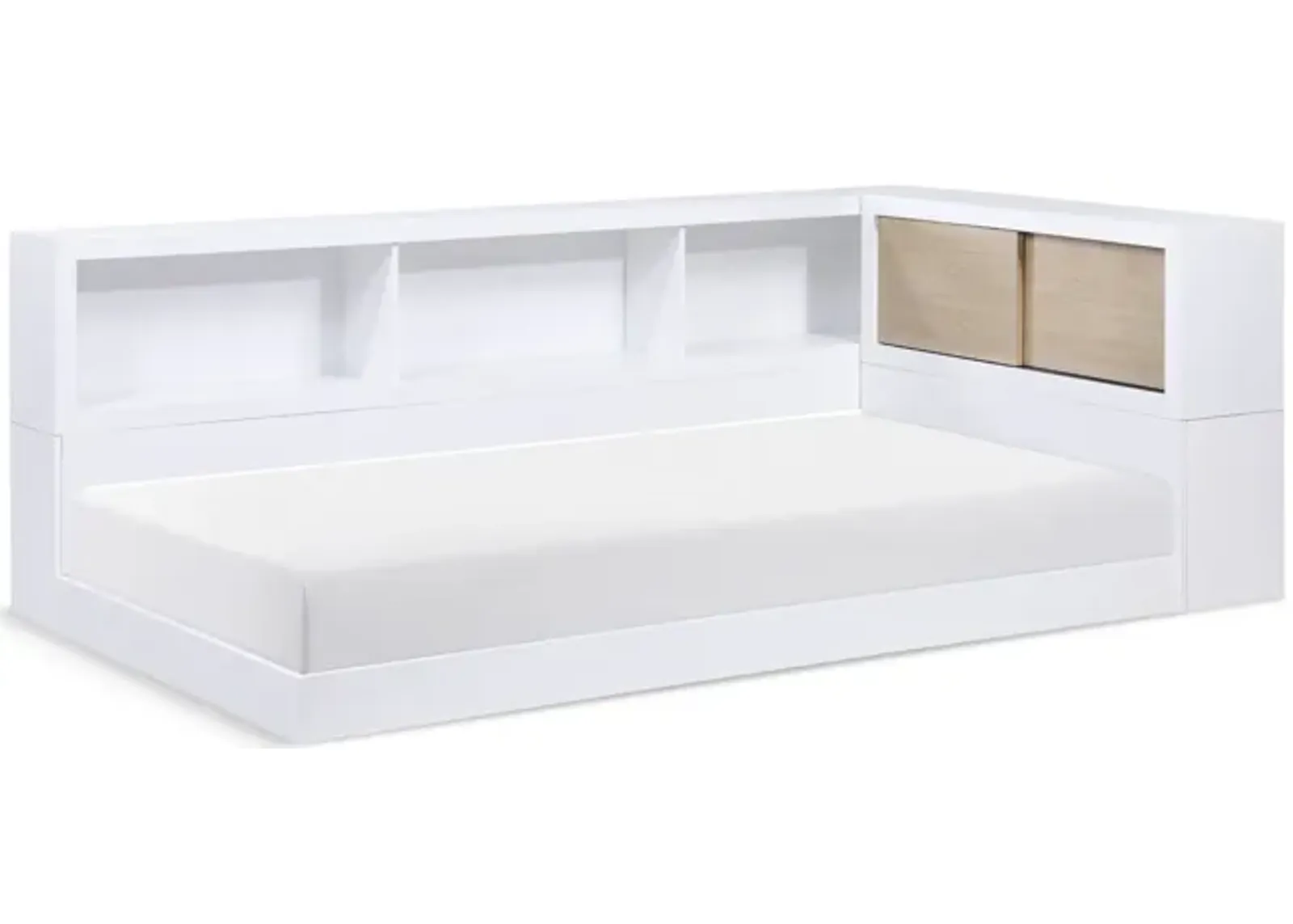 Sunland Twin Bookcase Corner Bed