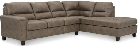 Kiri 2 Piece Sectional Right Chaise- Fossil