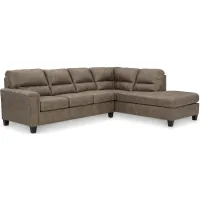 Kiri 2 Piece Sleeper Sectional Right Chaise - Fossil