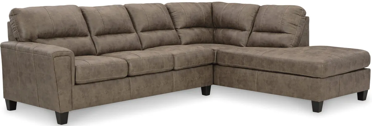 Kiri 2 Piece Sleeper Sectional Right Chaise - Fossil