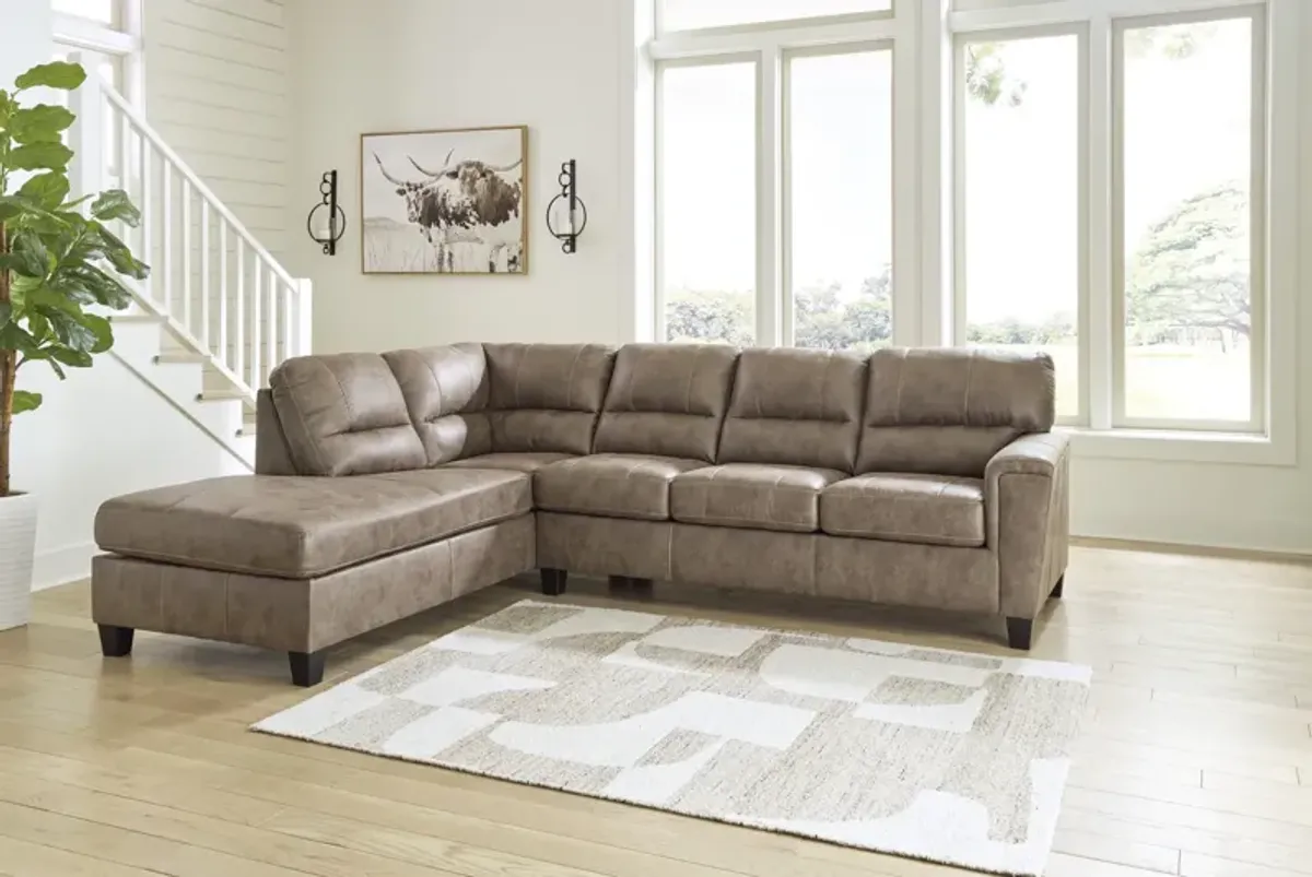 Kiri Sleeper Sectional Left Chaise - Fossil