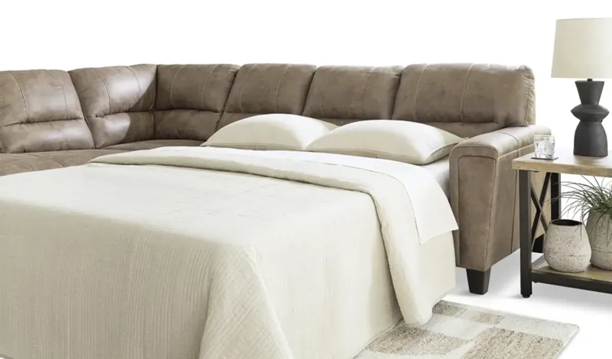 Kiri Sleeper Sectional Left Chaise - Fossil