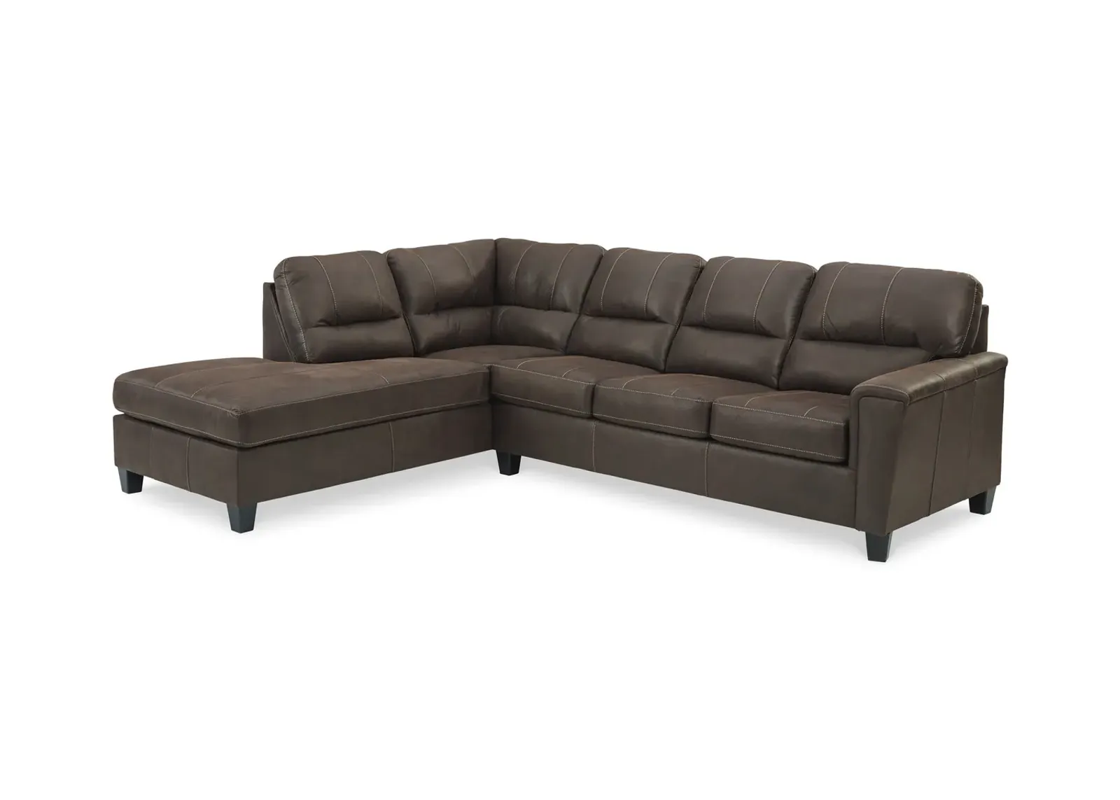 Kiri 2 Piece Sleeper Sectional Left Chaise - Chestnut