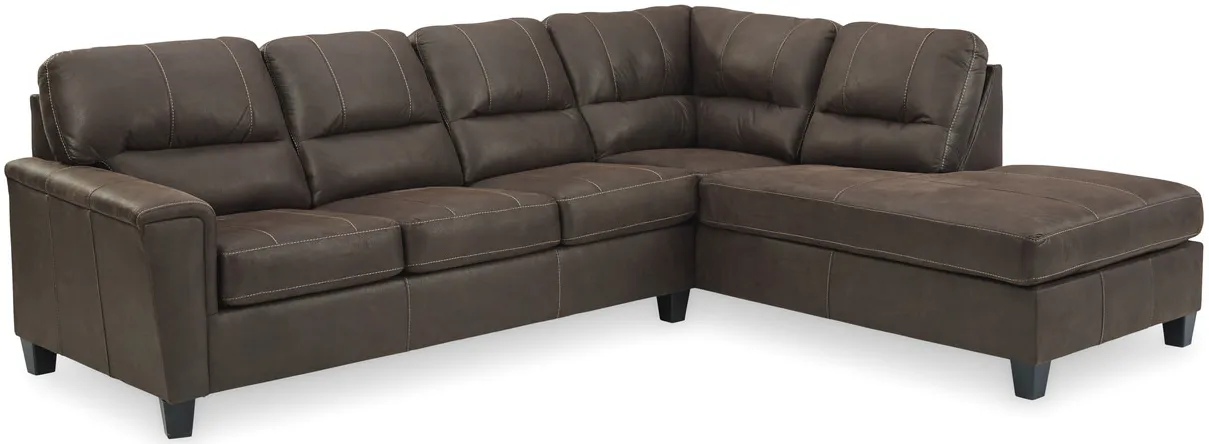 Kiri 2 Piece Sectional Right Chaise - Chestnut