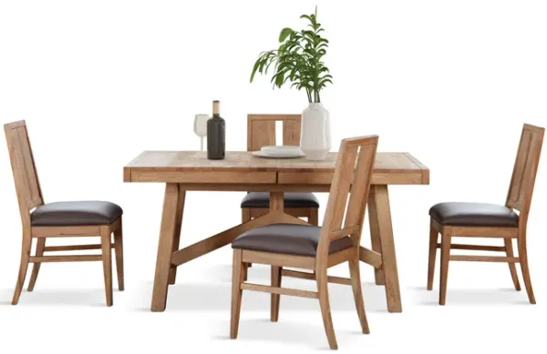 Casual Loft Dining Table With 4 Side Chairs