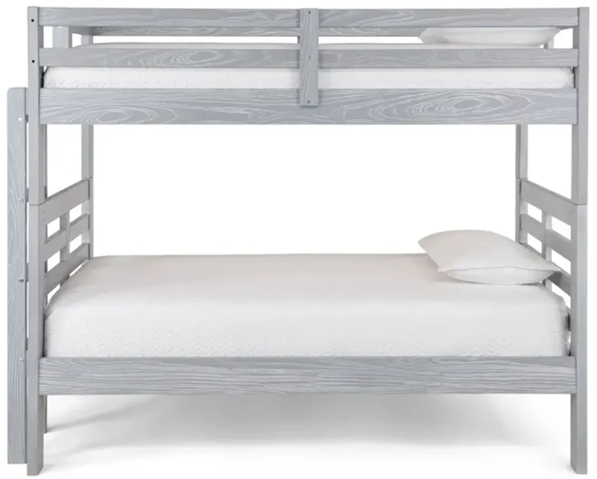 Skyler Twin Twin Bunk With Ladder - Aspen Grey