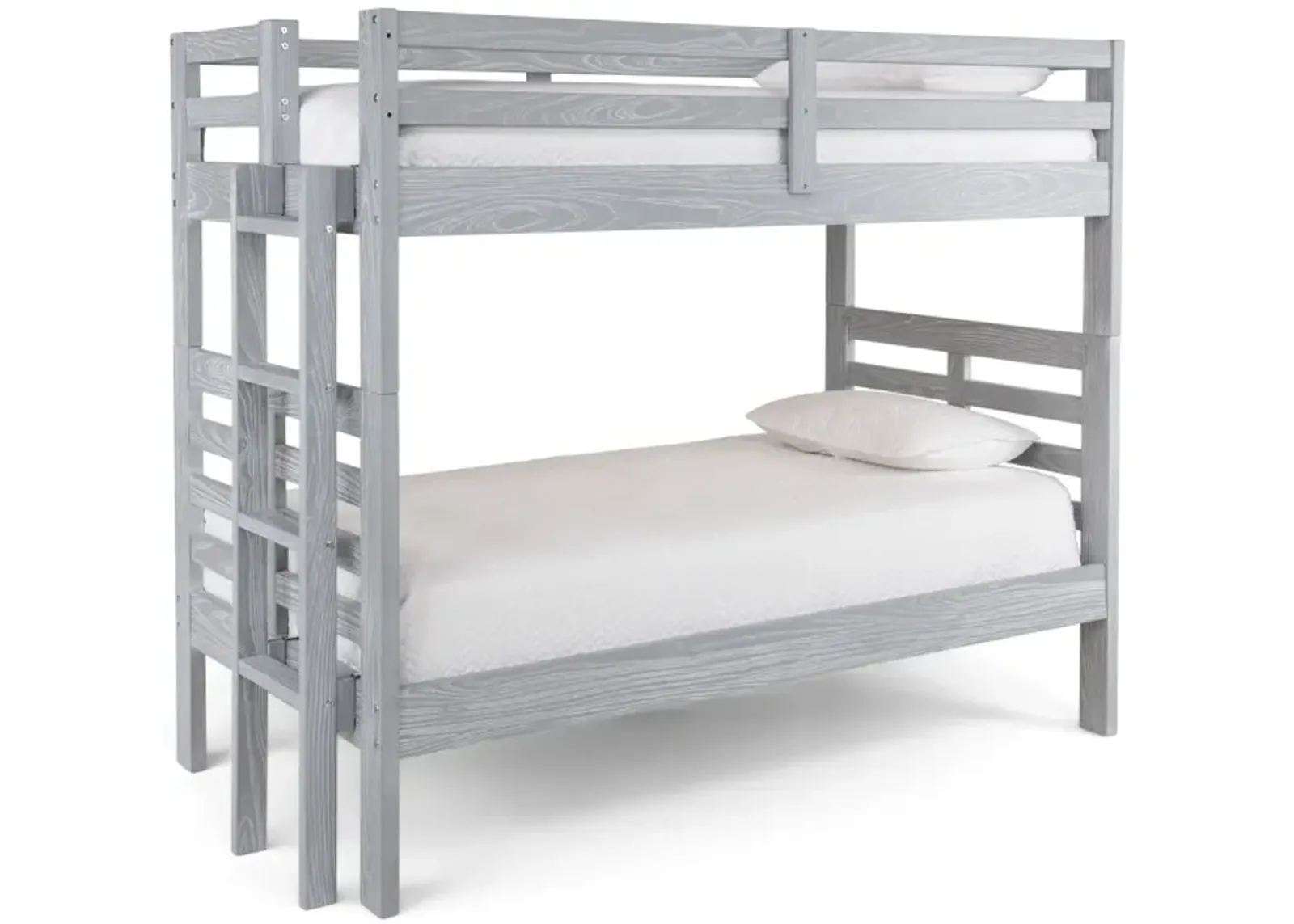 Skyler Twin Twin Bunk With Ladder - Aspen Grey