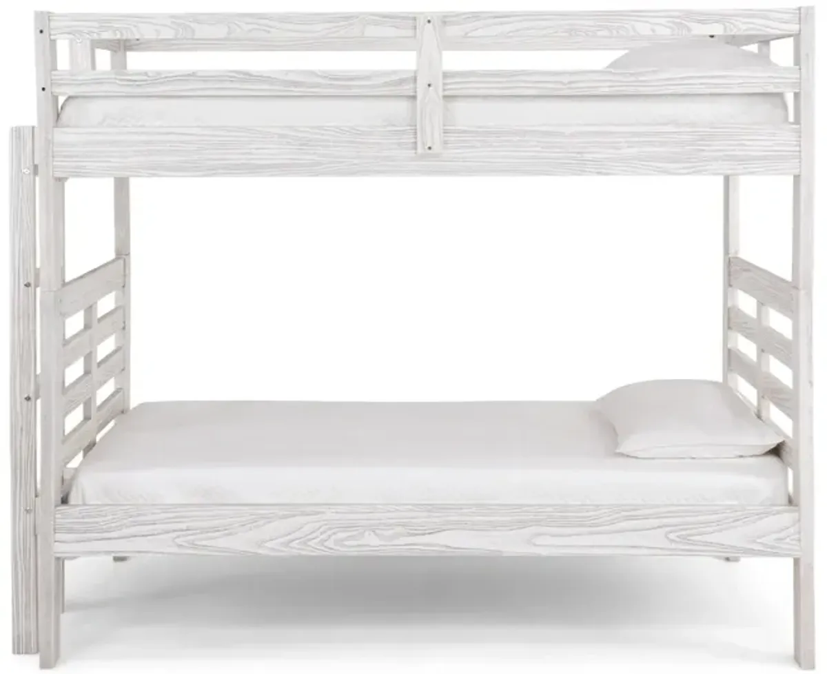 Skyler Twin Twin Bunk Bed With Ladder - White