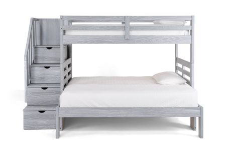 Skyler Twin Full Bunk With Stairs - Aspen Grey