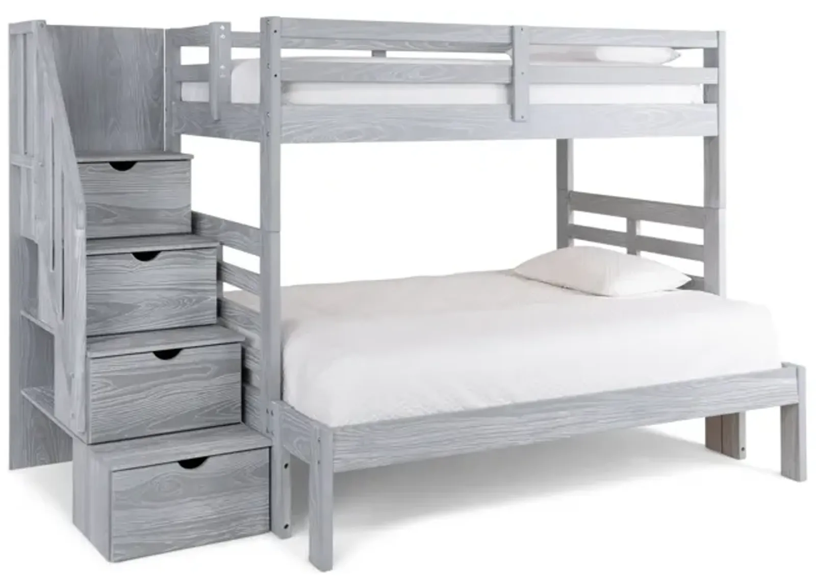 Skyler Twin Full Bunk With Stairs - Aspen Grey