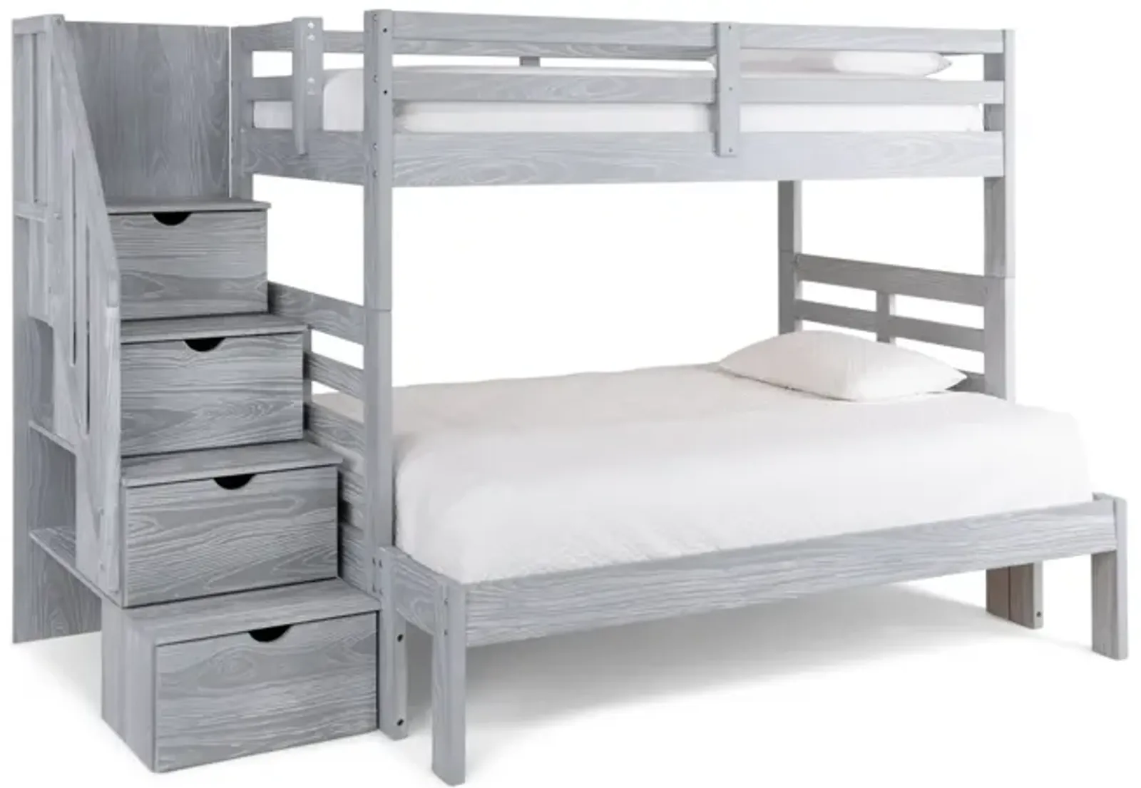 Skyler Twin Full Bunk With Stairs - Aspen Grey