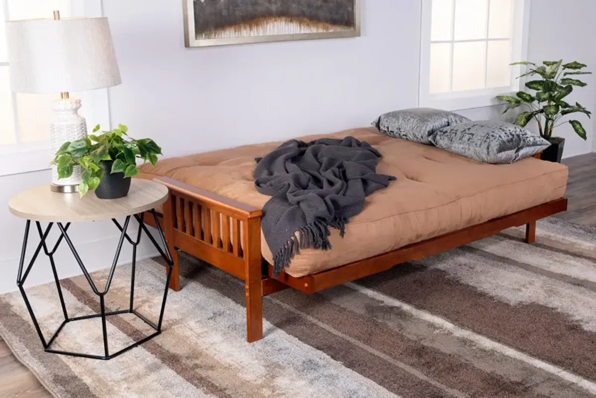 Trinity Full Futon Mocha with 10  Mocha Futon Mattress