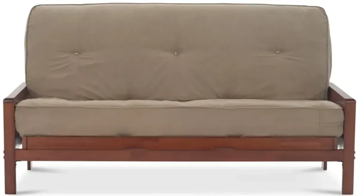 Trinity Full Futon Mocha with 10  Mocha Futon Mattress