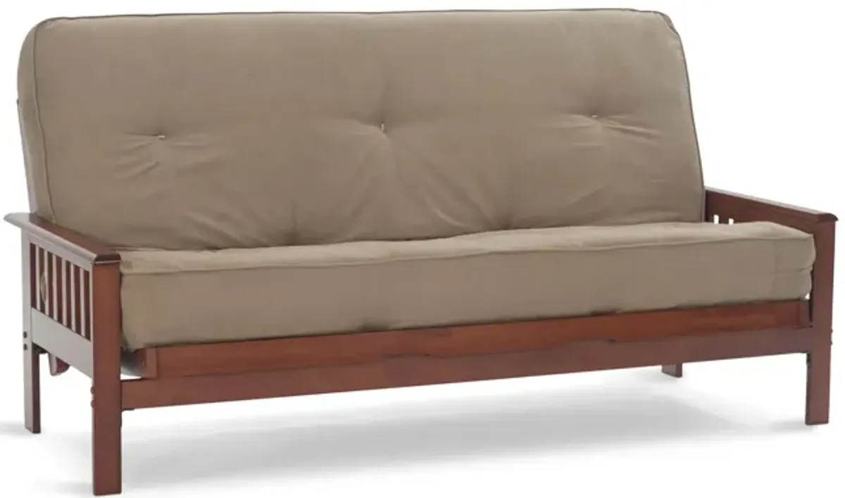 Trinity Full Futon Mocha with 10  Mocha Futon Mattress