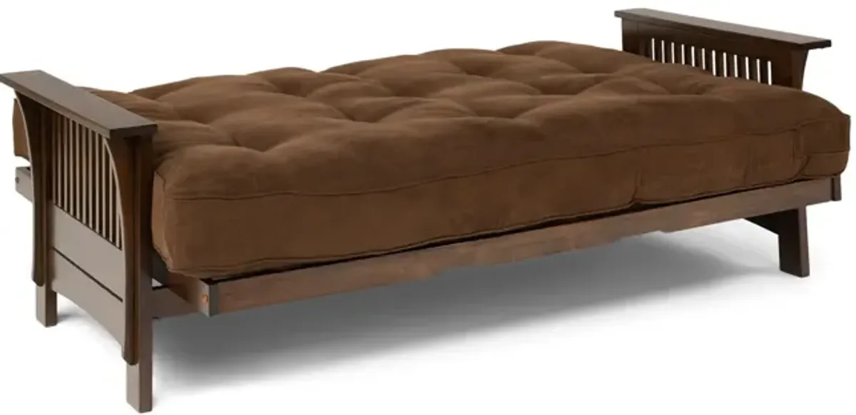 Autumn Full Futon With 10  Dark Brown Futon Mattress