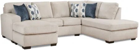 Cosmo 2 Piece Sectional - Oatmeal