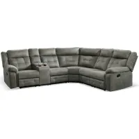 Hector 3 Piece Reclining Sectional - Grey