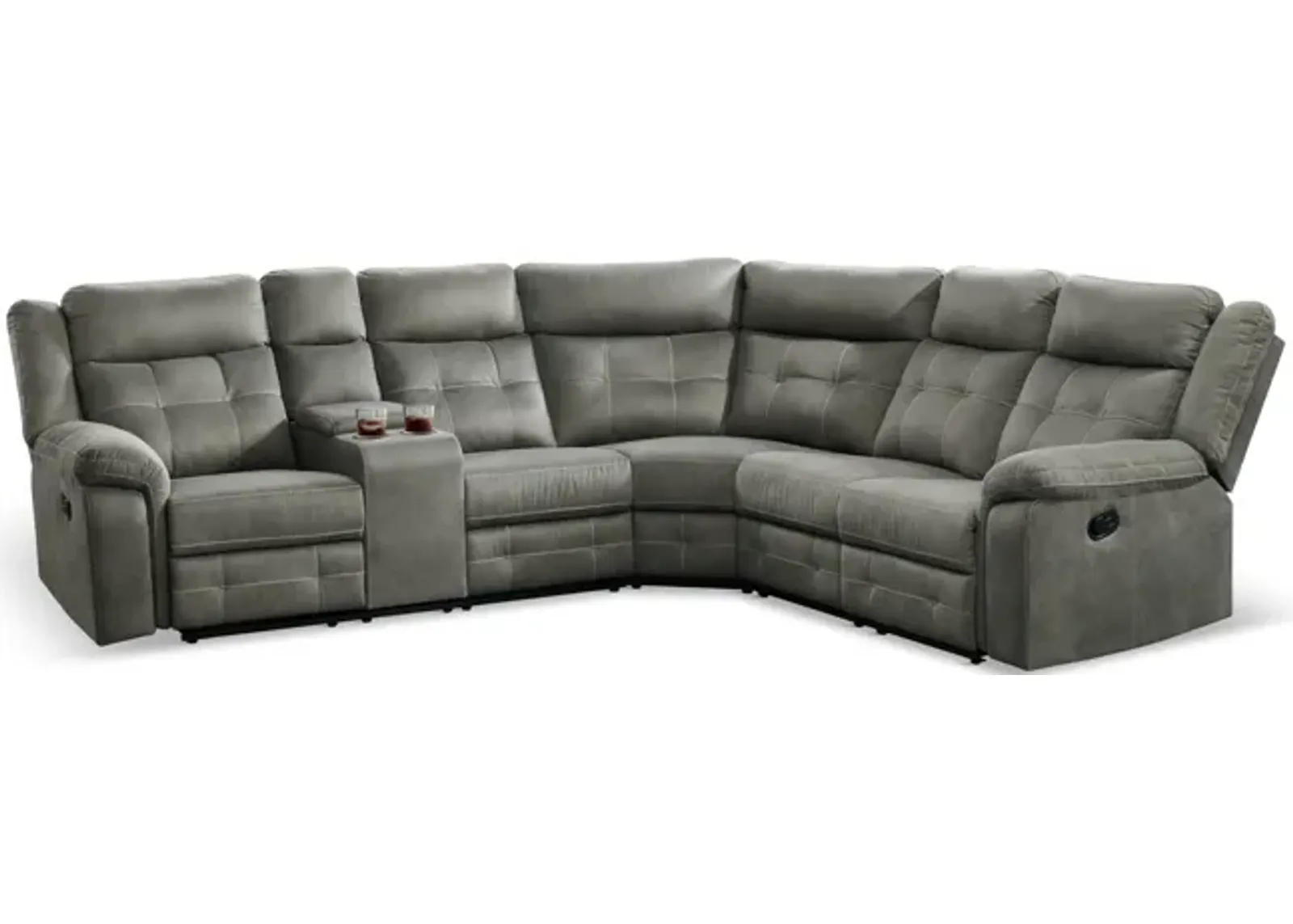 Hector Reclining Sectional - Grey