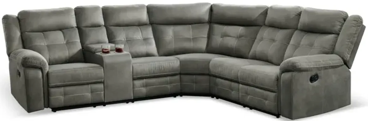 Hector Reclining Sectional - Grey