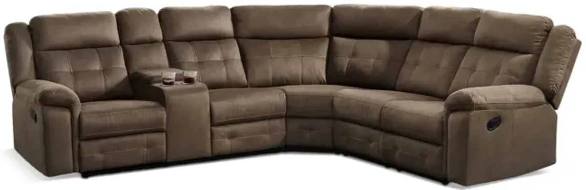 Hector Reclining Sectional - Brown