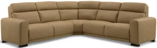 Franco Leather 5 Piece Power Reclining Sectional