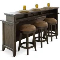 Tomah Sofa Table With 3 Stools