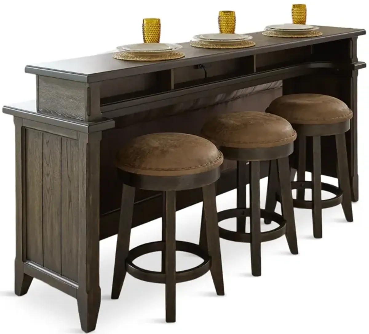 Tomah Sofa Bar Table With 3 Stools