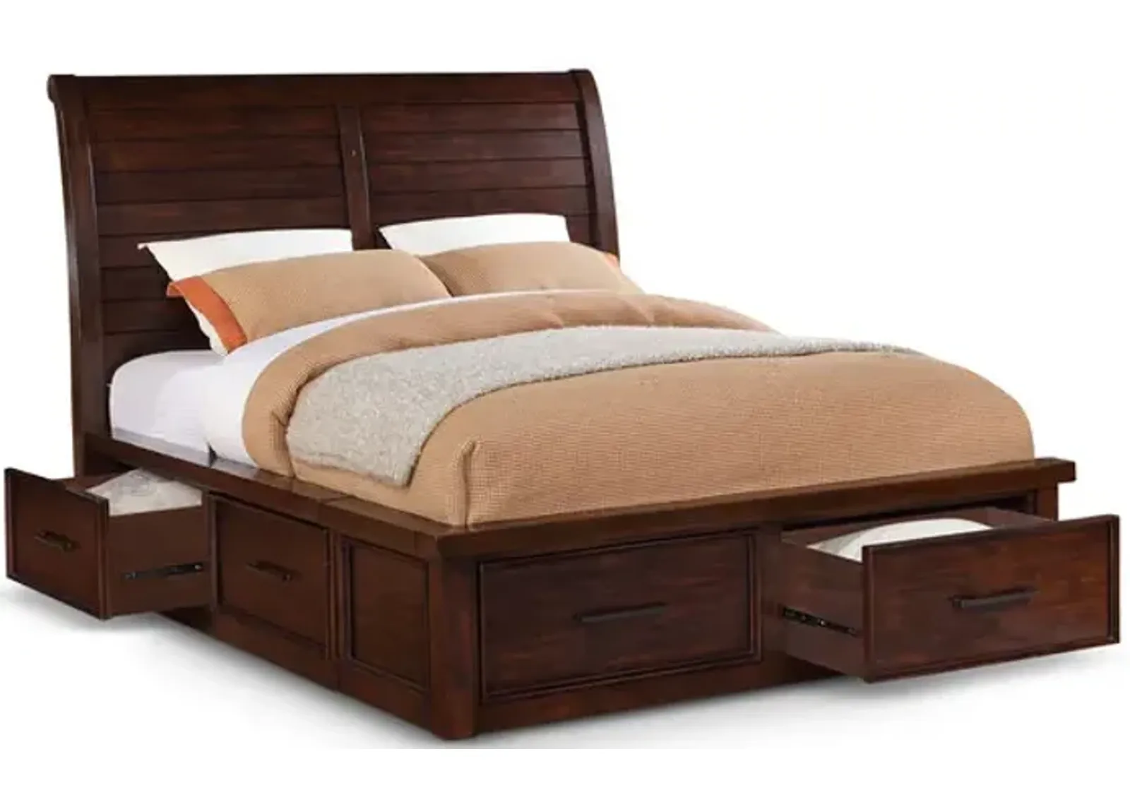 Delray Sleigh Bed With 2 Storage Sides And Storage Footboard