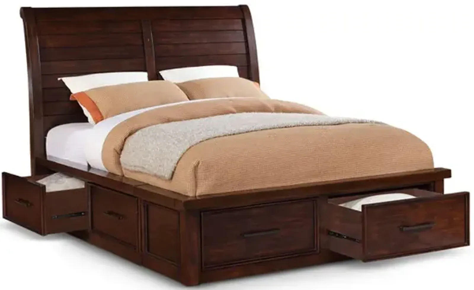 Delray Sleigh Bed With 2 Storage Sides And Storage Footboard