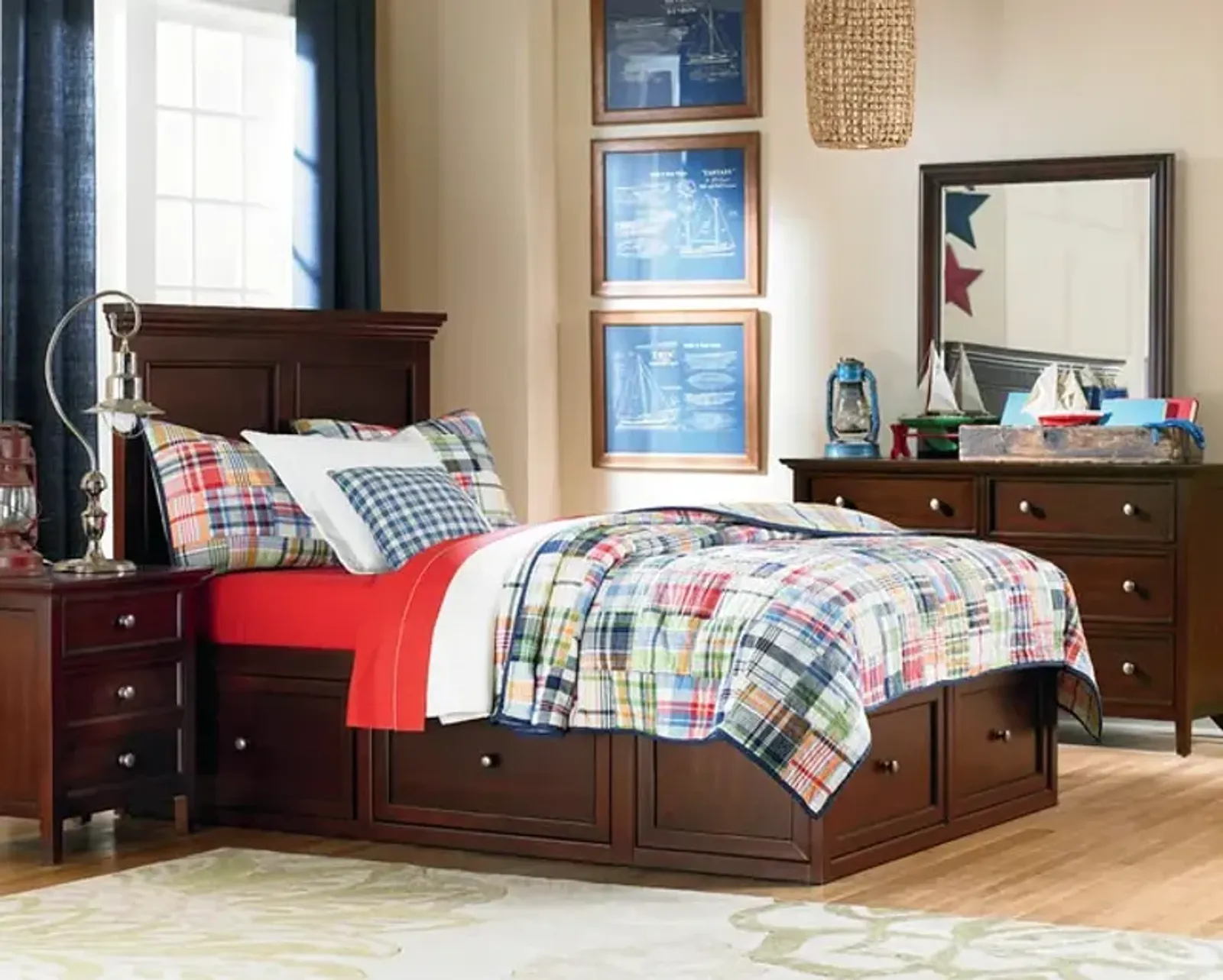 Spencer Full 6 Drawer Storage Bed Bedroom Suite