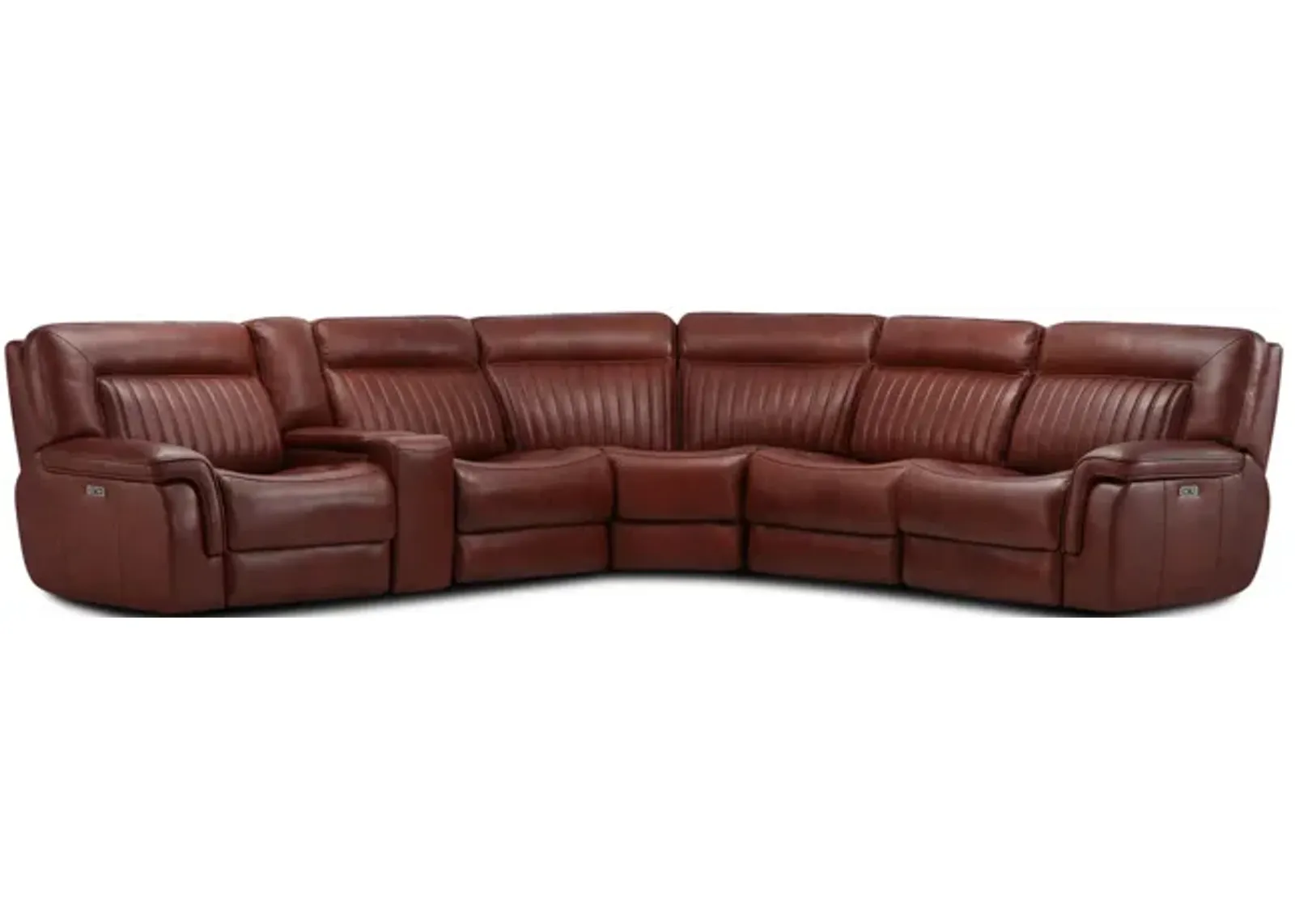 Edward 6 Piece Leather Power Reclining Sectional